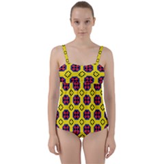 Memphis Twist Front Tankini Set by deformigo