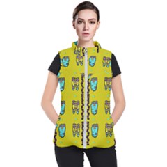 Peace People Hippie Friends And Free Living Fauna Women s Puffer Vest by pepitasart