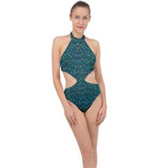 Reef Filled Of Love And Respect With  Fauna Ornate Halter Side Cut Swimsuit by pepitasart