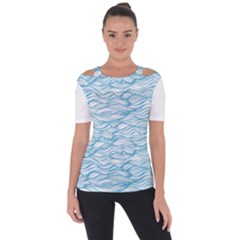 Abstract Shoulder Cut Out Short Sleeve Top by homeOFstyles
