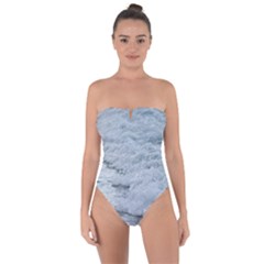 Ocean Waves Tie Back One Piece Swimsuit by TheLazyPineapple