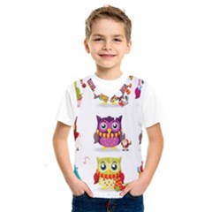 Cartoon Cute Owl Vector Kids  Sportswear by Bejoart
