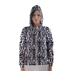 Overlay Transparent Pattern Women s Hooded Windbreaker