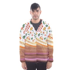 Floral Background Abstract Pattern Men s Hooded Windbreaker