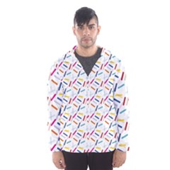 Sprinkles Flat Design Patter Food Men s Hooded Windbreaker