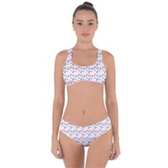 Sprinkles Flat Design Patter Food Criss Cross Bikini Set by Vaneshart