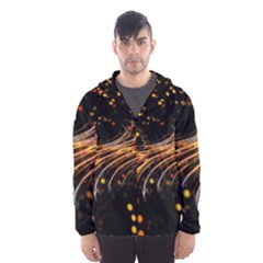 Abstract Background Particles Wave Men s Hooded Windbreaker