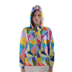 Abstract Background Colorful Women s Hooded Windbreaker by Vaneshart