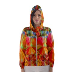 Kaleidoscope Mandala Color Women s Hooded Windbreaker