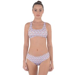 Floral Digital Paper Criss Cross Bikini Set by Vaneshart