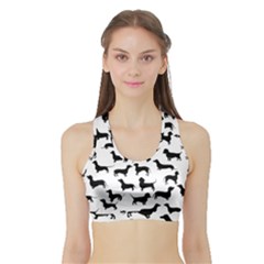 Dachshunds! Sports Bra With Border
