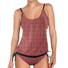 Timeless - Black & Indian Red Tankini Set by FashionBoulevard
