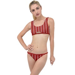 Nice Stripes - Apple Red The Little Details Bikini Set by FashionBoulevard