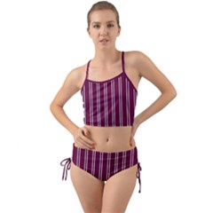 Nice Stripes - Boysenberry Purple Mini Tank Bikini Set by FashionBoulevard