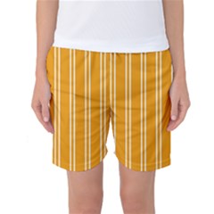 Nice Stripes - Honey Orange Women s Basketball Shorts by FashionBoulevard