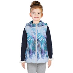 Sea Anemone Kids  Hooded Puffer Vest by CKArtCreations