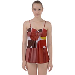 Sophie Taeuber Arp, Composition À Motifs D arceaux Ou Composition Horizontale Verticale Babydoll Tankini Set by Sobalvarro