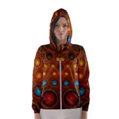 Fractal Fantasy Design Swirl Women s Hooded Windbreaker by Wegoenart