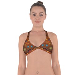 Fractal Fantasy Design Swirl Halter Neck Bikini Top by Wegoenart