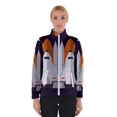 Rocket Space Universe Spaceship Winter Jacket by Wegoenart