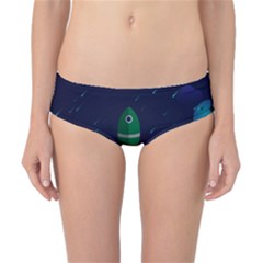 Rocket Halftone Astrology Astronaut Classic Bikini Bottoms by Wegoenart