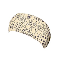 Seamless Pattern With Cute Monster Doodle Yoga Headband