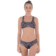 Zentangle Style Geometric Ornament Pattern Criss Cross Bikini Set by Nexatart