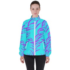 Branches Leaves Colors Summer Women s High Neck Windbreaker by Nexatart