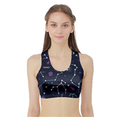 Space Wallpapers Sports Bra With Border by Nexatart