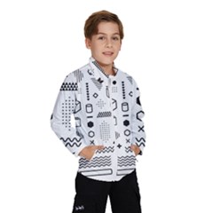 Pattern Hipster Abstract Form Geometric Line Variety Shapes Polkadots Fashion Style Seamless Kids  Windbreaker