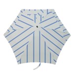 Sunbrella Blue Stripes Mini Folding Umbrella