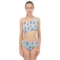 Cupcake Doodle Pattern Spliced Up Two Piece Swimsuit by Sobalvarro