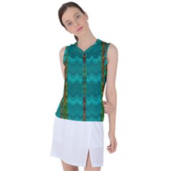 Shimmering Colors From The Sea Decorative Women s Sleeveless Sports Top by pepitasart