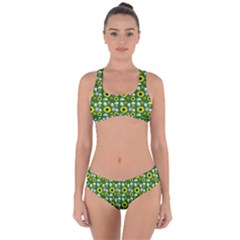 Hawaii Ghost Green Criss Cross Bikini Set