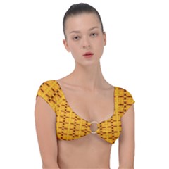 Digital Illusion Cap Sleeve Ring Bikini Top by Sparkle
