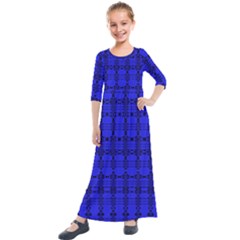 Digital Illusion Kids  Quarter Sleeve Maxi Dress by Sparkle