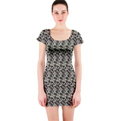 Digital Mandale Short Sleeve Bodycon Dress by Sparkle
