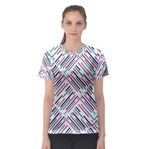 Abstract Colorful Pattern Background Women s Sport Mesh Tee by Wegoenart