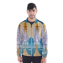 Space Exploration Illustration Men s Windbreaker