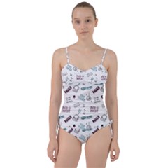 Music Themed Doodle Seamless Background Sweetheart Tankini Set by Vaneshart