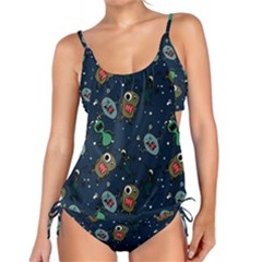 Monster Alien Pattern Seamless Background Tankini Set by Vaneshart