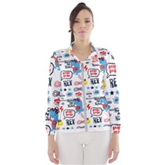 Monster Cool Seamless Pattern Women s Windbreaker