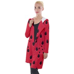 Seamless Watermelon Surface Texture Hooded Pocket Cardigan by Vaneshart
