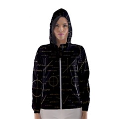 Abstract Math Pattern Women s Hooded Windbreaker