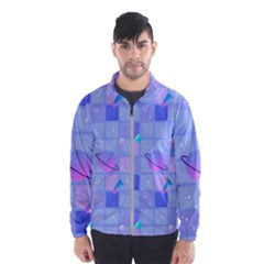 Seamless Pattern Pastel Galaxy Future Men s Windbreaker