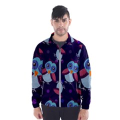 Owl Pattern Background Men s Windbreaker