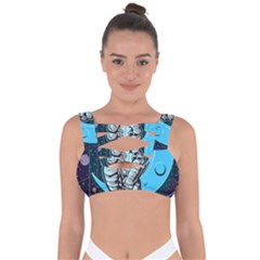 Astronaut Full Color Bandaged Up Bikini Top
