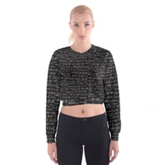 Math Equations Formulas Pattern Cropped Sweatshirt