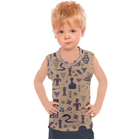 Vintage Tribal Seamless Pattern With Ethnic Motifs Kids  Sport Tank Top by Vaneshart