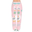 Cute Happy Duck Gift Card Design Seamless Pattern Template Women velvet Drawstring Pants View2